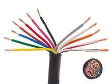 Kábel 12x (7x1,5 + 5x2,5), dvanásťfarebný, metráž Kábel 12x (7x1,5 + 5x2,5), dvanásťfarebný, metráž