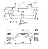 Blatník plast 15"/240 mm AL-KO BKS EA 240 čierny (1)