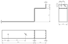 Držiak blatníka DOMAR 14" na príves PROFI (odsadenie 61 mm) (1)
