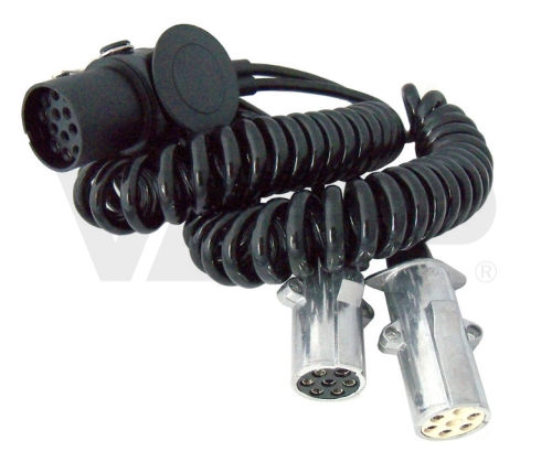 Redukce 15 pól na 2x 7 pól 24V, spirálový kabel 4.5m TESAT