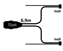Kabeláž 6,9 m/13-pól. zástrčka, s prednými vývodmi QS150, baj6, Jokon Kabeláž 6,9 m/13-pól. zástrčka, s prednými vývodmi QS150, baj6, Jokon