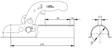 Ťažná spojka KNOTT K14-A, 1400 kg, 50 mm, V12 (3)