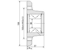 Náboj nebrzdený AL-KO 100x4 compact na nápravu OPTIMA UBR 700-5 (k ETI 811676) (1)