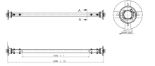 Náprava AL-KO Starr Plus LS (750 kg) a=1650 mm, c=2080 mm, 100x4 (1)