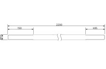 Ťahadlo brzdové M10x2200 mm, 4.6, zn. (1)