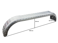 Blatník tandemový ALU š220/v350/d1500 mm DOMAR (1)