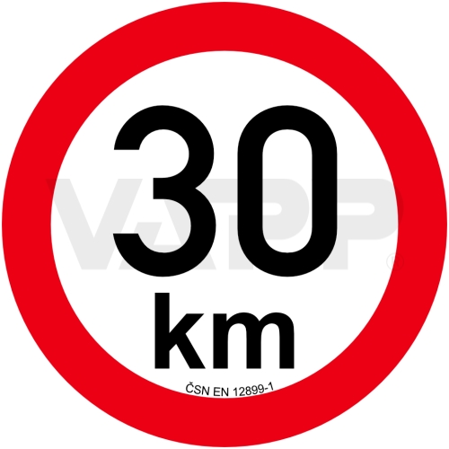 Obmedzenie rýchlosti 20 km retroreflexné pr. 200 mm