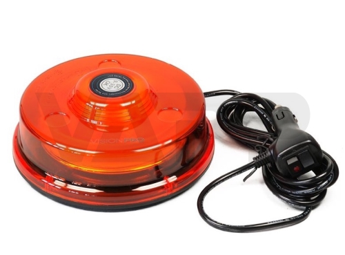 Magnetický LED maják VISIONPRO 12/24V oranžový nízky