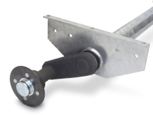 Náprava KNOTT G 13 (1350 kg) b=1237 mm, c=1595 mm, 100x4, pätky 129, Vario/Rapid (1)