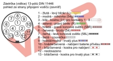 Zástrčka - vidlica 13 pól 12V s gumovým vývodom pre 2 káble (4)