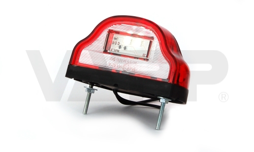 Osvetlenie ŠPZ (registračnej značky) LED WAS W72/409 (12-24V), červené oblé