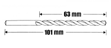 Vrták do kovu Turbomax 6,5 x 56/101 TM (1)