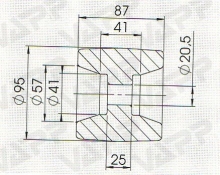 Rolňa PROFI bočná STOLTZ pr. 95x87 mm/pr. 20,5 mm, RP-44 (1)