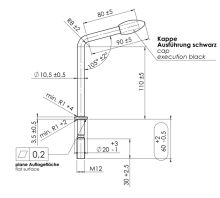 Kľučka držiaka oporného kolieska M12x60 mm (k držiaku 48 mm) predĺžená 150V/200V (1)
