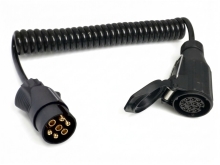 Prepojovací kábel s dĺžkou 3 m špirálový, 1x zástrčka 7 pól, 1x zásuvka káblová 13 pól 12V Prepojovací kábel s dĺžkou 3 m špirálový, 1x zástrčka 7 pól, 1x zásuvka káblová 13 pól 12V