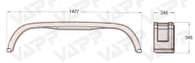 Blatník tandemový plast š240/v345/d1477 mm oblý čierny (1)