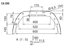 Blatník plast 13"/200 mm AL-KO BKS EA 200 čierny (1)