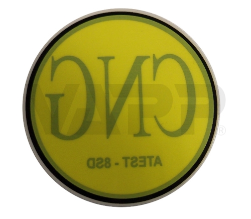 Značenie CNG (ATEST-8SD) - samolepka vnútorná na sklo, priem. 71mm