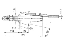 Nájazdová brzda AL-KO 2,8 VB ku kolies. jedn. 2361 (univerz. montáž) s AK351 (2)