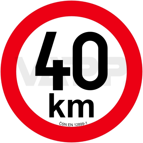 Obmedzenie rýchlosti 20 km retroreflexné pr. 200 mm