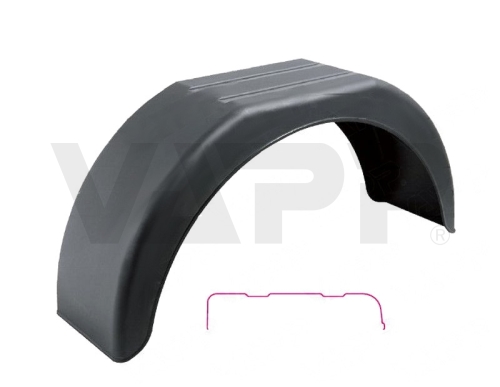 Blatník plast 13''/200 mm DOMAR čierny lomený